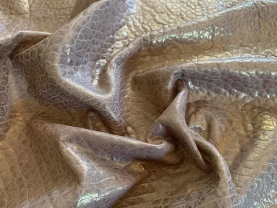 gold leather - Metallic Gold GATOR Lambskin Leather Whole Hide 6 Square Feet