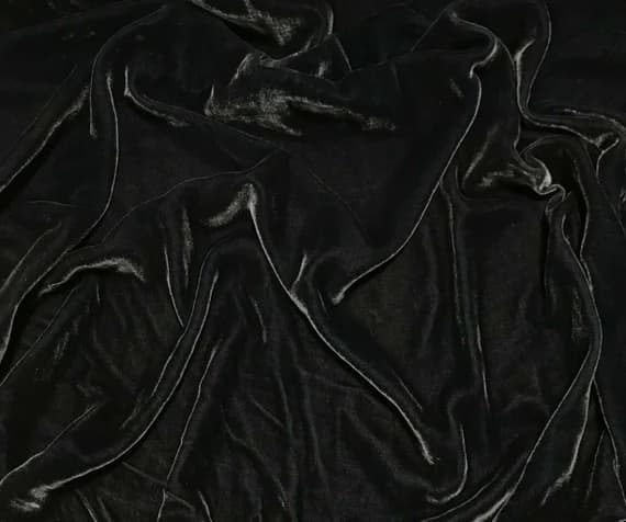 charcoal velvet fabric - CHARCOAL GRAY Silk Velvet Fabric
