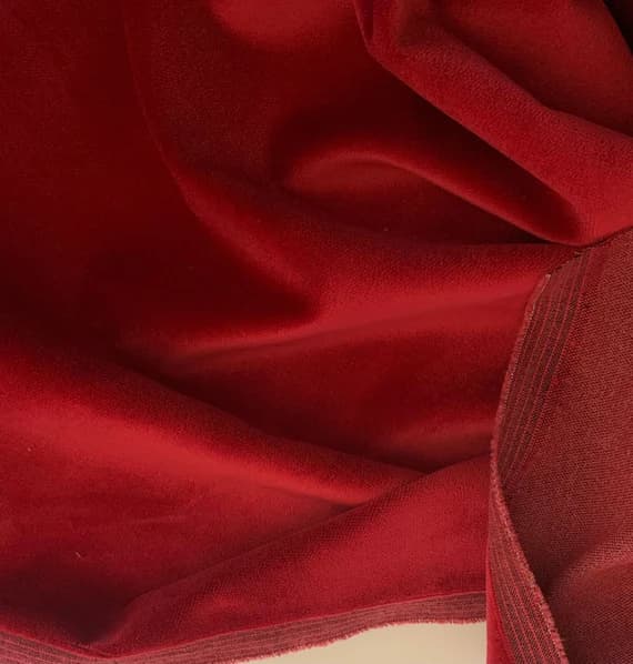 red velvet fabric - Christmas Red - Upholstery Weight Velvet Fabric