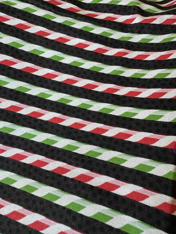 black cotton fabric - Peppermint Stick on Black - Christmas Magic by Patrick Lose for Northcott Cotton Fabric