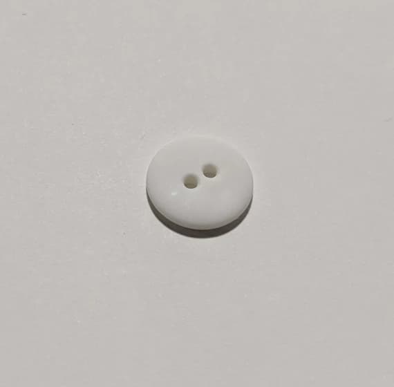 white none - White Round 2 Hole Plastic Button - 15mm / 5/8 inch - Dill Buttons - Set of 4