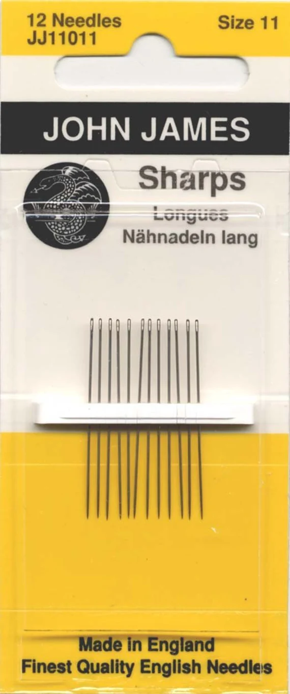 none - John James Needles - Sharps Size 11 - Made in England