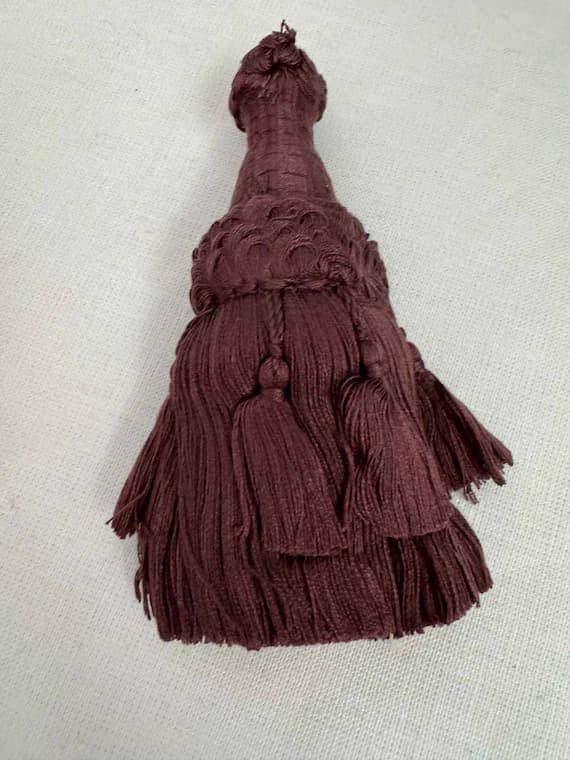burgundy none - Burgundy Red 5 1/2" Swag Tassel Fringe no Cord Vintage New