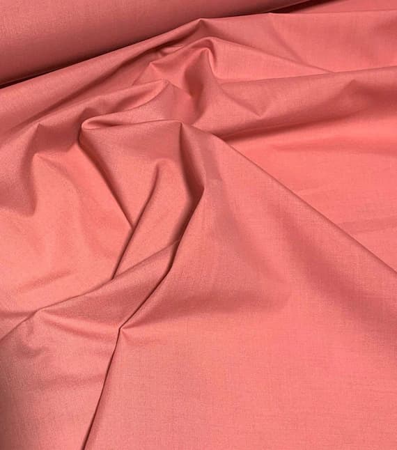 pink cotton fabric - Rose Pink - Polyester/Cotton Broadcloth Fabric