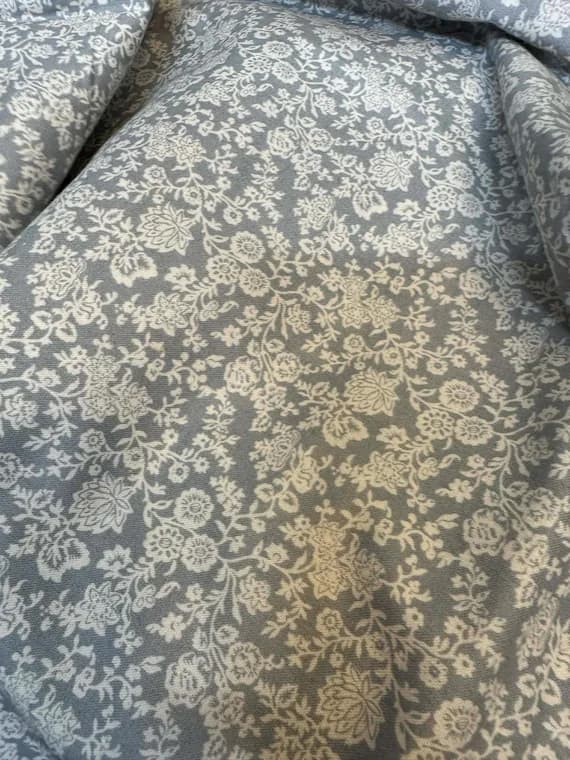 gray cotton fabric - Hampton Vines Gray The Summer House Collection - Liberty of London Cotton Fabric