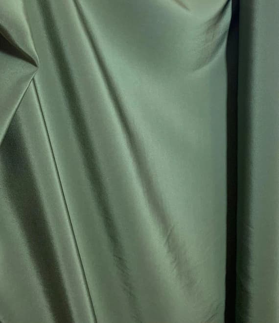 sage crepe fabric - 1/4 yard increments Medium Sage Green - 16mm Silk Crepe de Chine Fabric