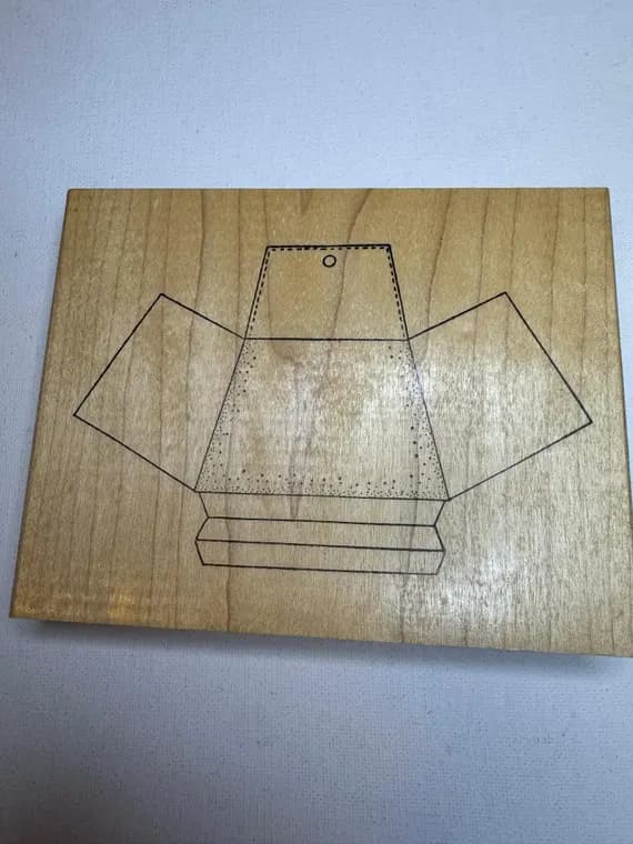 none - 4.25"x5.5" 2000 Purse Stamp with Instructions Wood Mounted Rubber Stamp. (9503N) By Ann-ticipations