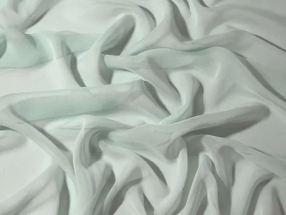 seafoam chiffon fabric - Seafoam - 8mm Silk Chiffon Fabric