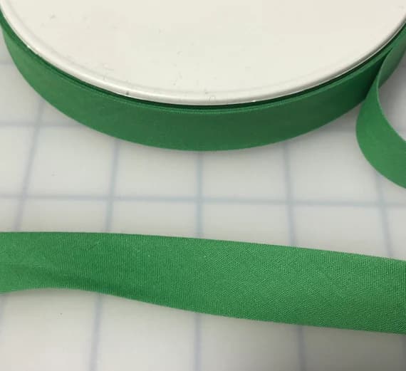 kelly none - KELLY GREEN Poly Cotton Single Fold Bias Tape Made in France 3/4" (3 yards)