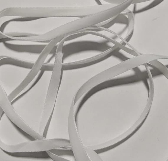 white none - French VELVET Ribbon WHITE by the yard 3/8 inch