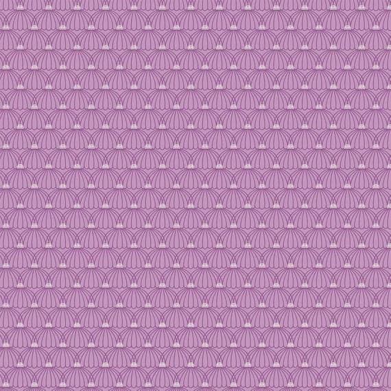 purple cotton fabric - Midsommar - Purple Scallop - Figo Cotton Fabrics