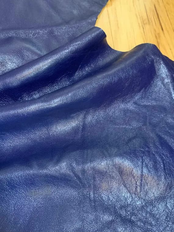navy leather - NAVY BLUE Lambskin Leather Whole Hide 7 Square Feet