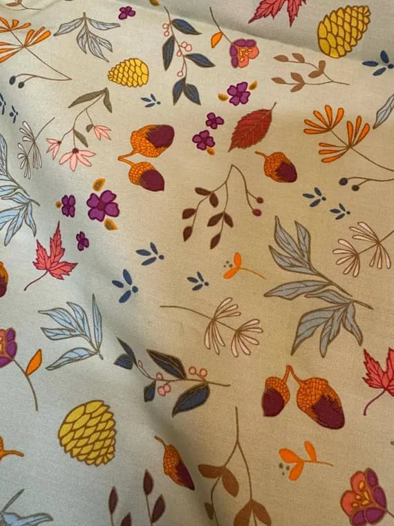 cotton fabric - Acorns & Pinecones - Autumn Vibes - Art Gallery Fabrics -Premium Cotton Fabric