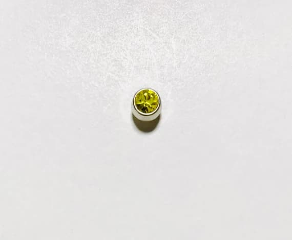 yellow none - Yellow Rhinestone Plastic Button - Dill Buttons Brand (2 Sizes to Choose From)