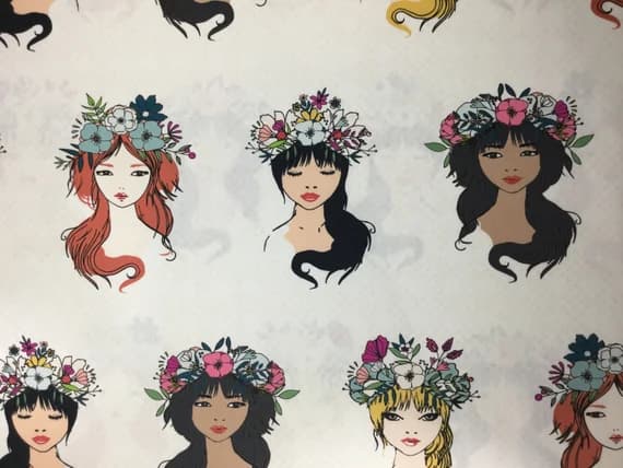 cotton fabric - Sisterhood - Flower Child by Maureen Cracknell for Art Gallery Fabrics - Premium Cotton