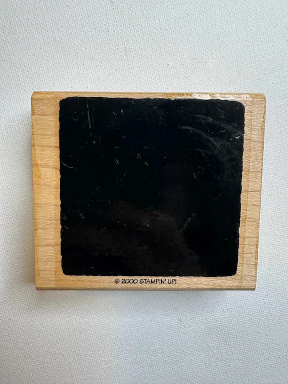black none - 2.75"x3" 2000 Black out/ Shape of things Wood Mounted Rubber stamp. By: Stampin' Up.