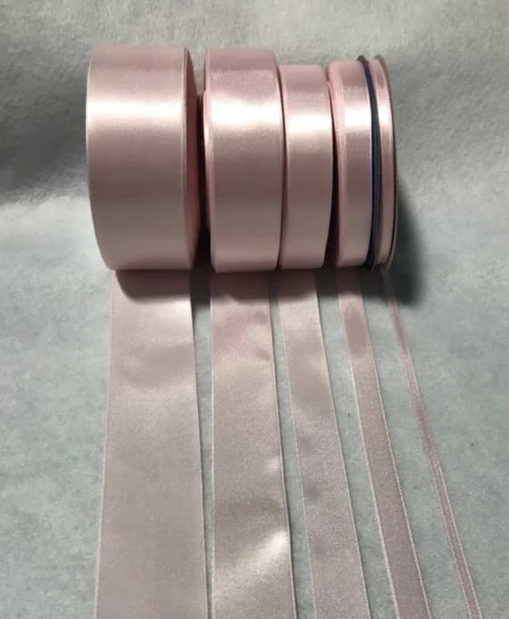 blush none - Blush Pink Double Sided Satin Ribbon - Made in France (6 Widths to choose from)