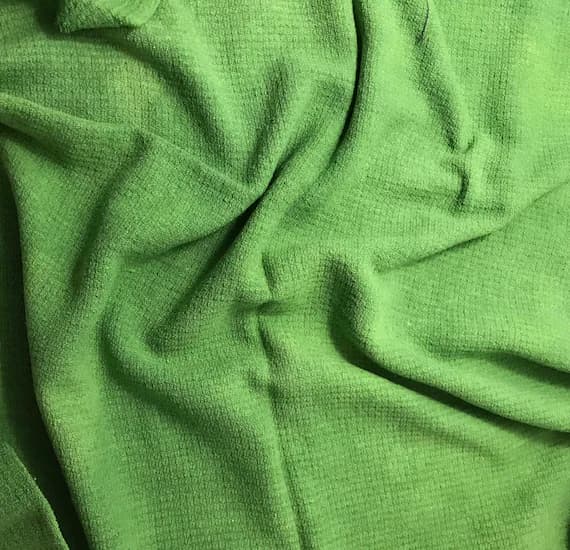 green noil fabric - Apple Green - Hand Dyed Raw Silk Noil Squares Weave Fabric - 44" wide