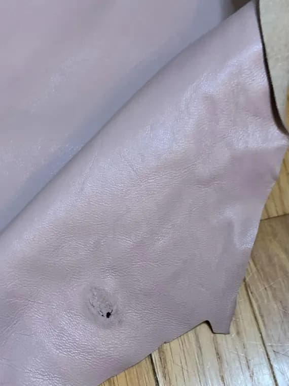 leather - PALE MAUVE Lambskin Leather Whole Hide 8 Square Feet