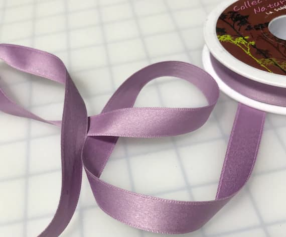 lavender none - Dusty Lavender Satin 100% COTTON Ribbon 5/8" wide