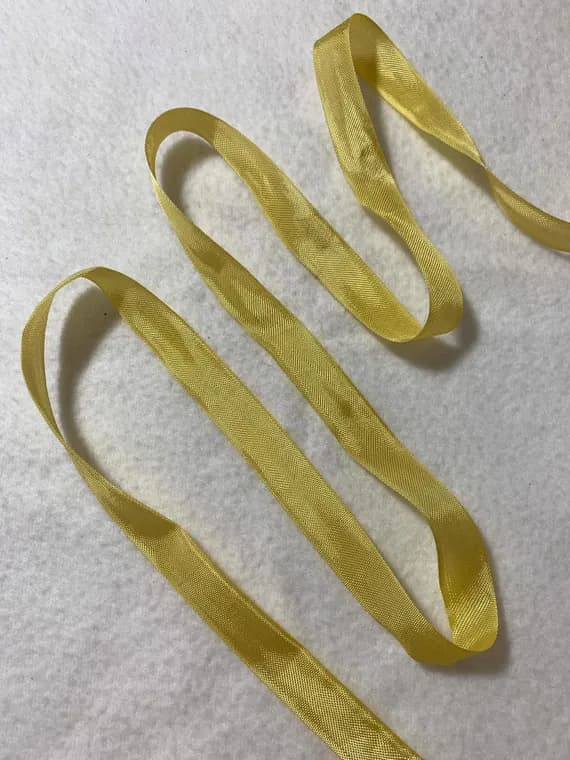 yellow none - Vintage Rayon Seam Binding - Butter Yellow - 9/16 inch - 5 Yards
