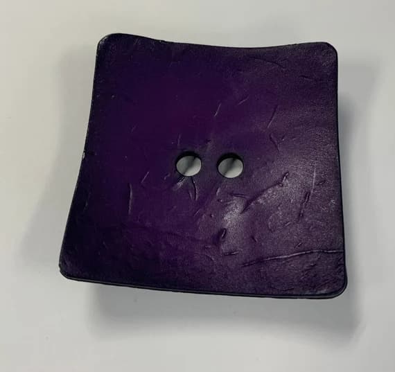 royal none - Large Royal Purple Square Plastic Button - 60mm / 2 1/4" - Dill Buttons Brand