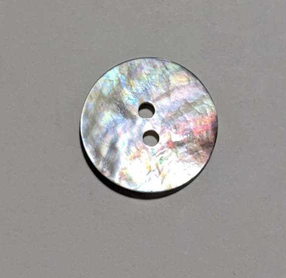 none - Mother of Pearl 2 Hole Button - Dill Buttons - Set of 2 Buttons 20mm / 13/16"