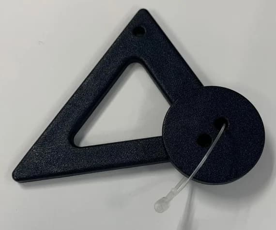 navy none - Navy Blue Triangle Closure with Button Back Buckle - 70mm / 2-3/4" - Dill Buttons