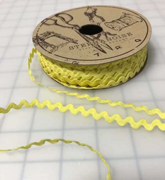yellow none - Yellow Ric Rac Trim made in France 3/8" wide x 3 Yards
