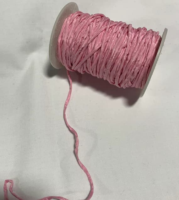 pink none - Hand Dyed Ballerina Pink 100% Pure Silk Cord - by the yard