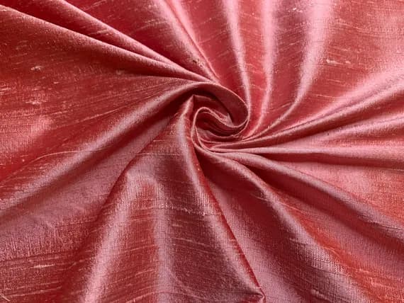 pink dupioni fabric - Frosty Rose Pink - 100% Silk Dupioni Fabric