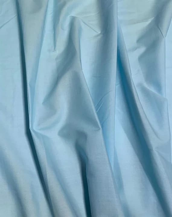 blue cotton fabric - Blue - Polyester/Cotton Broadcloth Fabric
