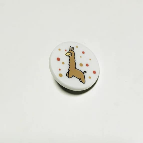 none - Happy Llama Plastic Button - 18mm / 3/4" - Dill Buttons Brand (Pair of 2)