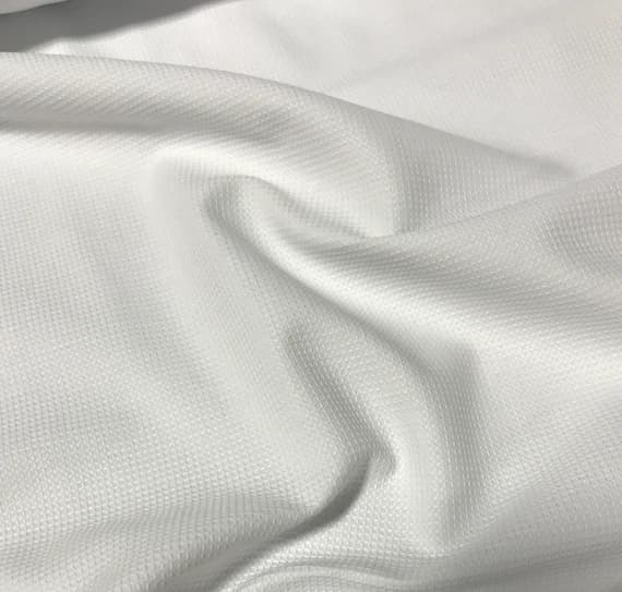 white cotton fabric - White Baby Waffle Pique Swiss Pima Cotton - Spechler-Vogel Fabric