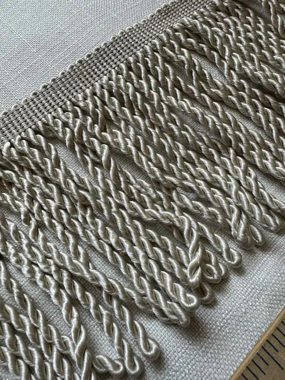 ivory none - Vintage Ivory 6" Bullion Tassel Fringe -by the yard-