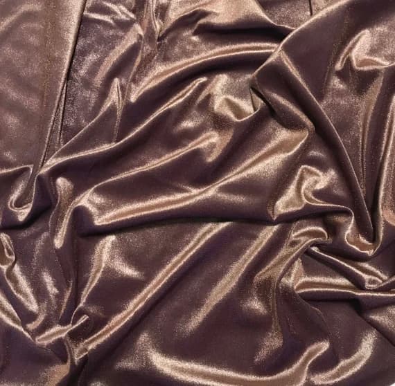 purple velvet fabric - Iridescent Purple/ Bronze - Stretch Polyester Velvet Fabric