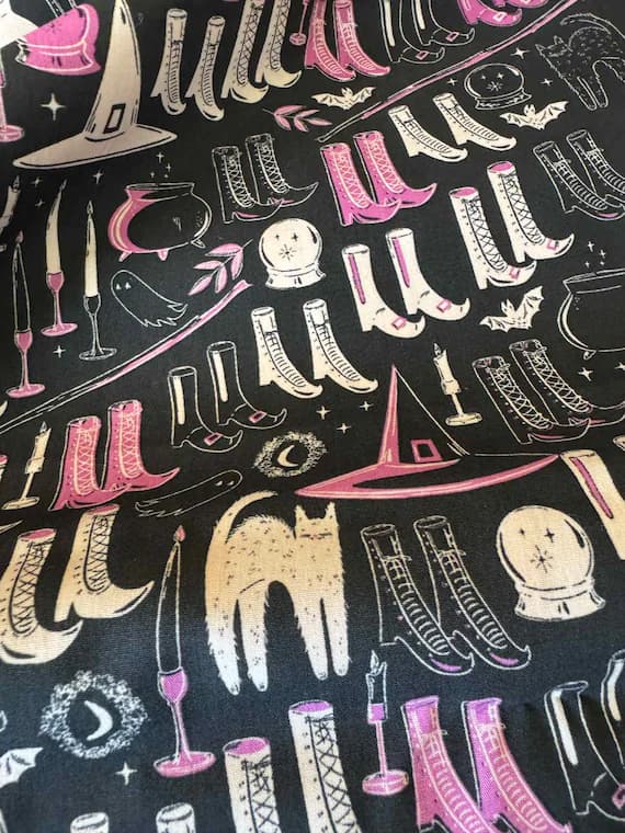 cotton fabric - Witch's Wardrobe Sweet- Spooky ’n Sweeter by Art Gallery 100% Cotton Fabric