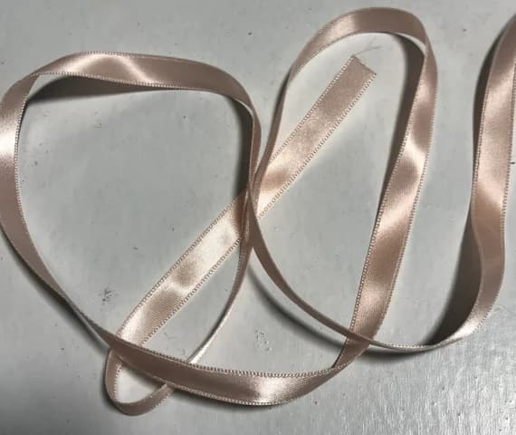 peach none - Peach 3/8" Vintage Grayblock Double Faced Satin Ribbon