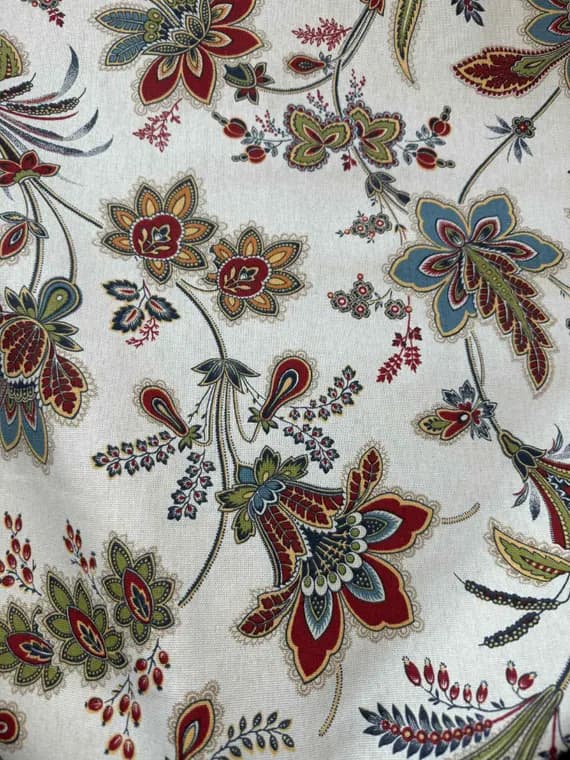 cotton fabric - Adeleta Summer Floral - Richloom Cotton Canvas Fabric