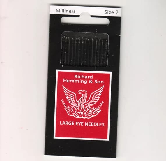 none - Richard Hemming Needles - Milliners Size 7 - Made in England