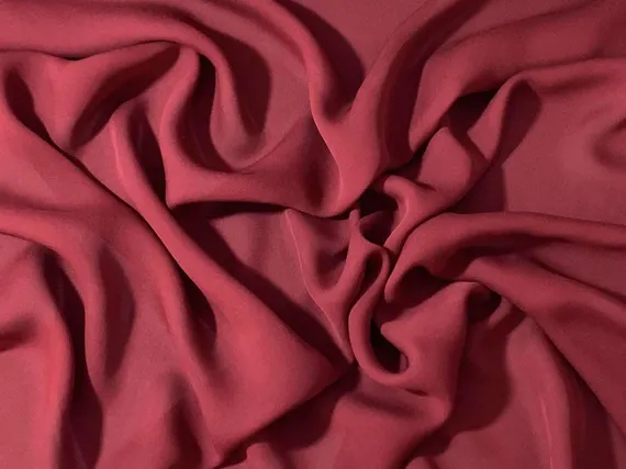 wine chiffon fabric - Wine Red - 16mm Silk Georgette Chiffon Fabric