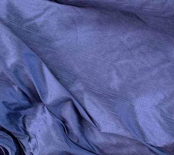 blue dupioni fabric - Periwinkle Blue - Silk Dupioni Fabric