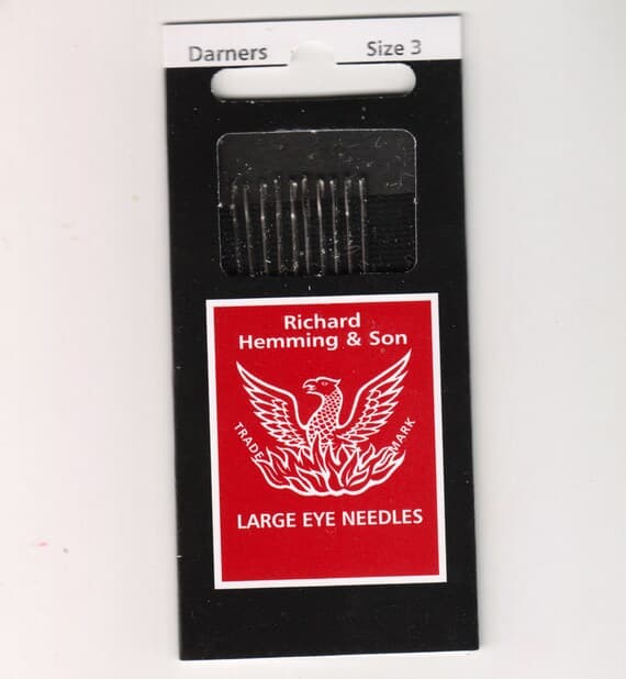 none - Richard Hemming Needles - Darners Size 3 - Made in England