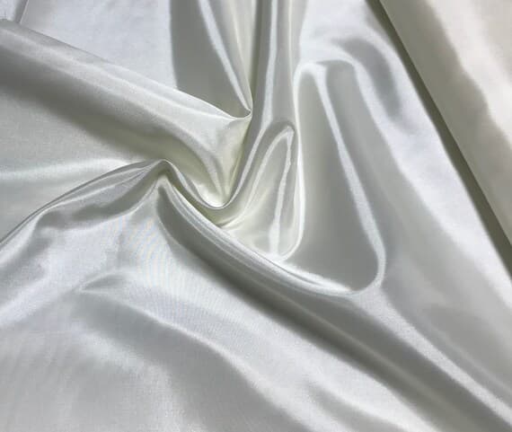 white habotai fabric - White - Polyester Lining Fabric