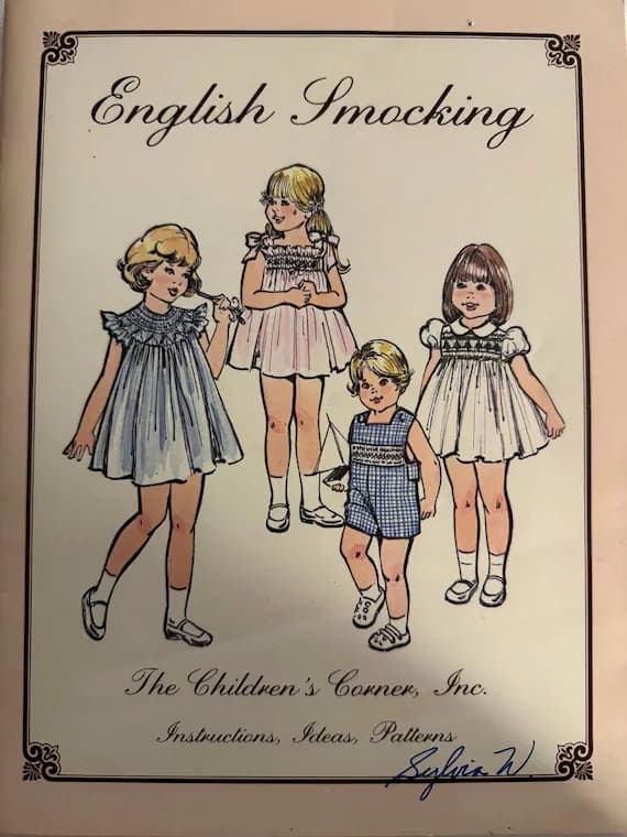 none - English Smocking by The Children's Corner heirloom sewing book with patterns