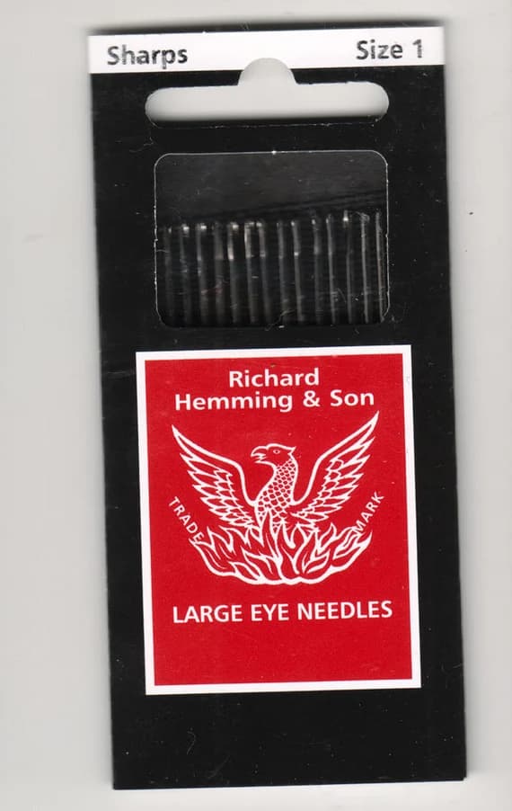 none - Richard Hemming Needles - Sharps Size 1 - Made in England