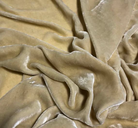 velvet fabric - CHAMOIS Hand Dyed Silk Velvet Fabric