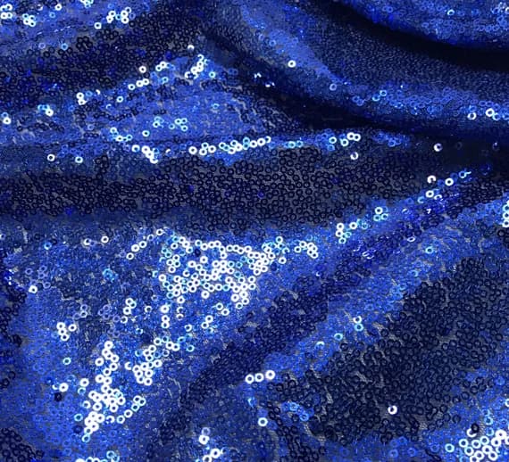 royal sequin - Royal Blue SEQUIN Spangle Sewn on Mesh Fabric- 54" wide