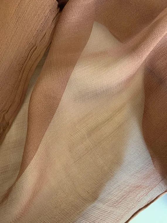brown chiffon fabric - Rose Brown - 100% Silk Tulle Net Fabric