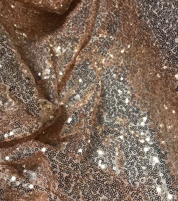blush sequin - Blush Pink - Sequin Spangle Sewn on Mesh Fabric